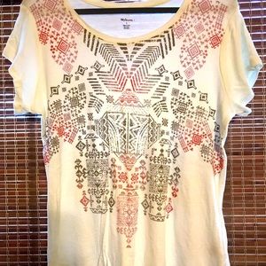 Soft Aztec Print Tee
